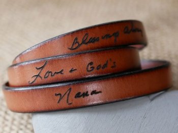 custom made leather bracelet