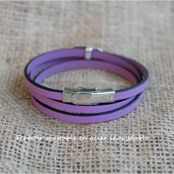 Customizable leather bracelet woman multi turns silver heart decoration