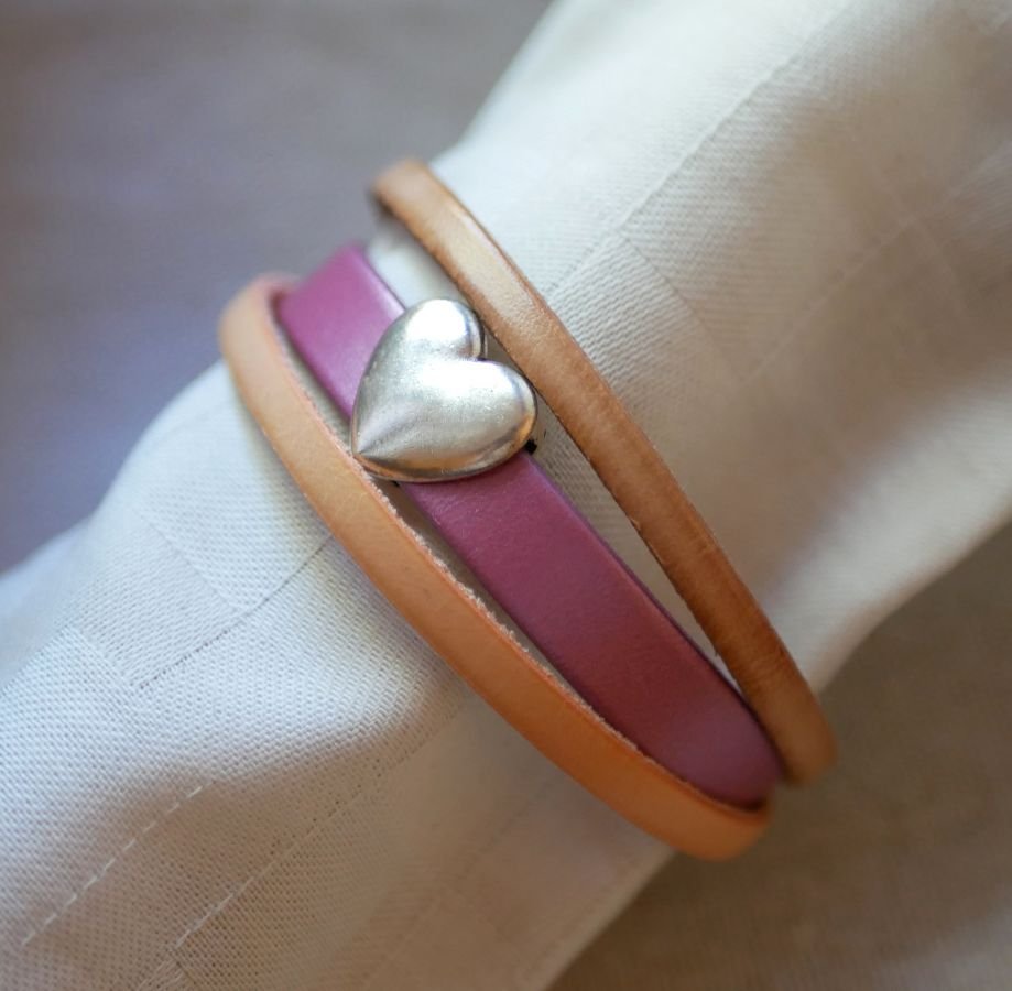 Peach and Rose cuff bracelet to personalize 