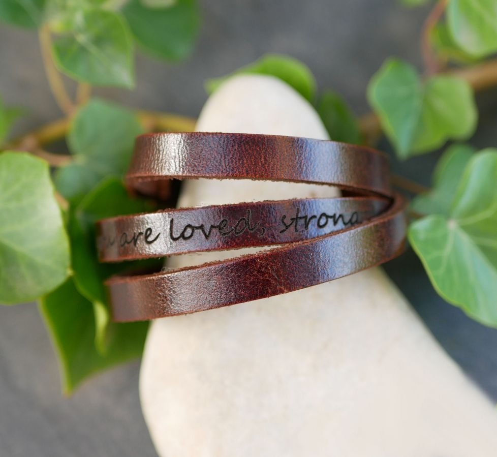 Mixed bracelet 3 turns in leather color of your choice