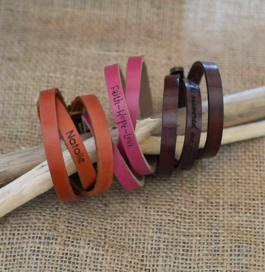 Mixed bracelet 3 turns in leather color of your choice