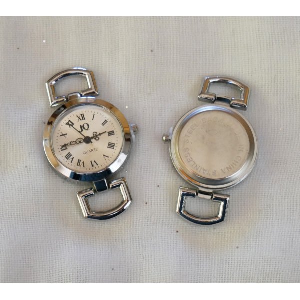 Watch dial silver Roman numerals