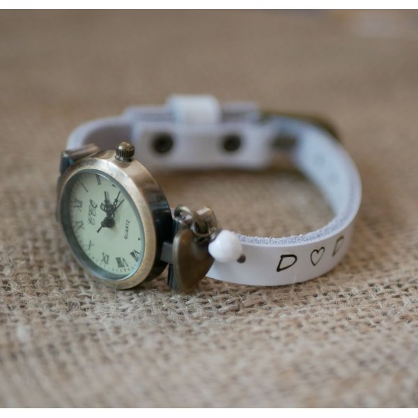 Leather bracelet watch entirely customizable 