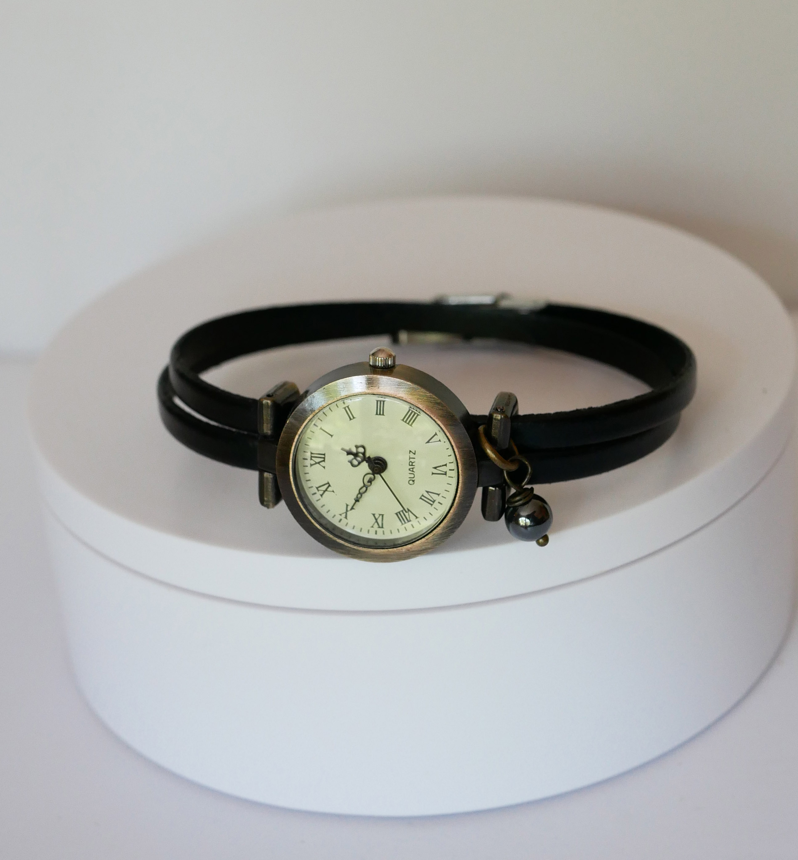 Watch for women with double leather strap, choice of color 
