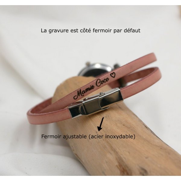 Watch for women with double leather strap, choice of color 