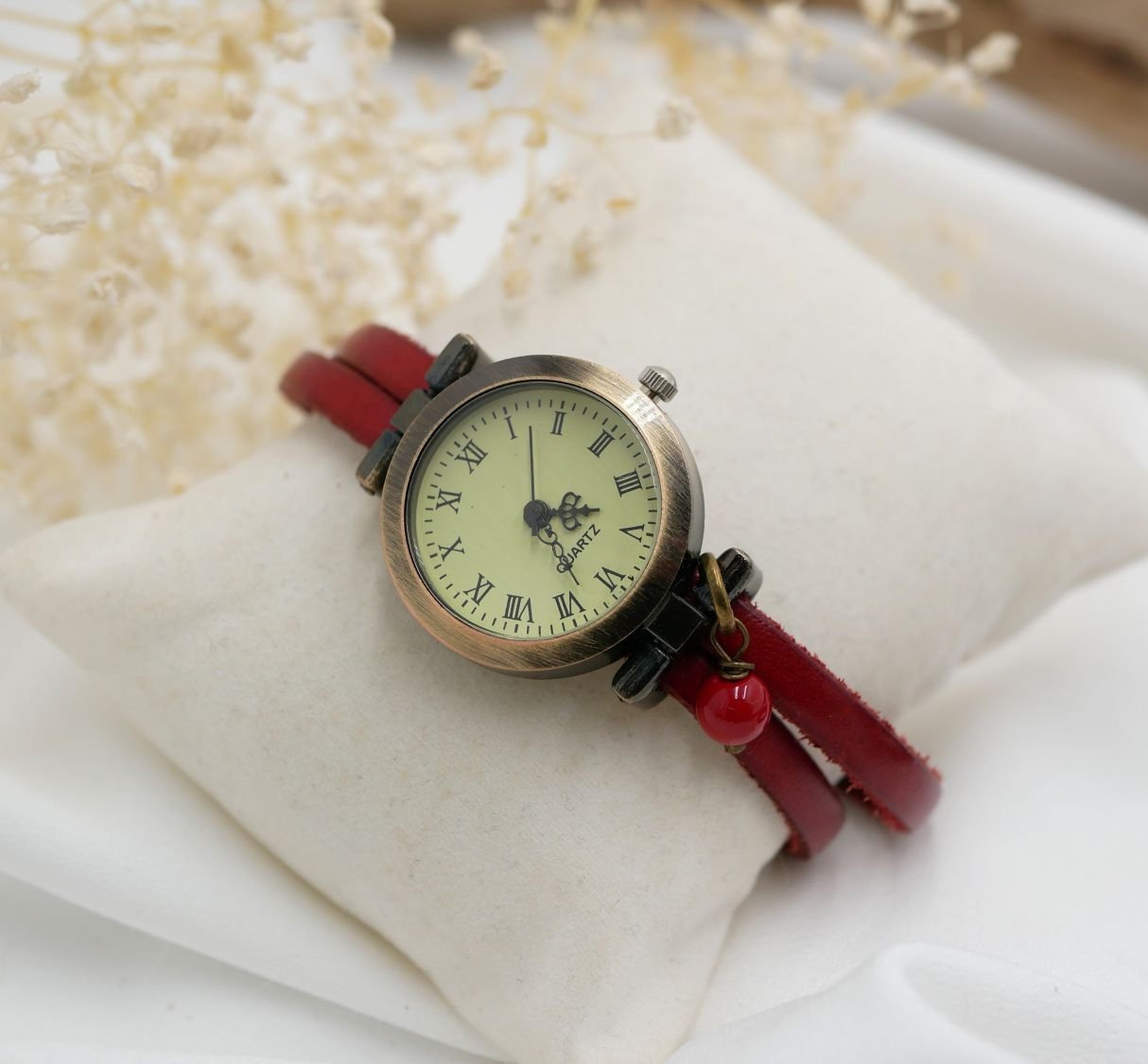 Watch for women with double leather strap, choice of color 