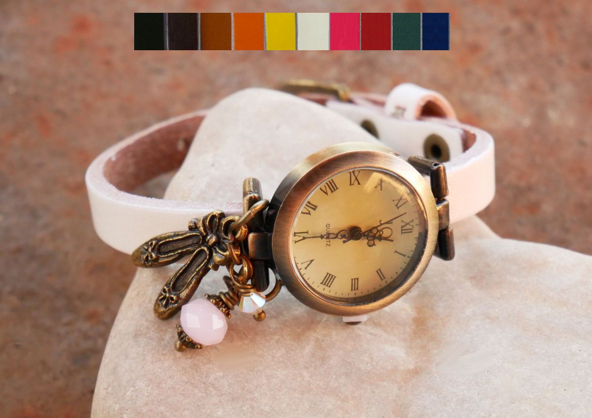 Watch girl leather bracelet charm dance shoes