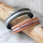 Cuff bracelet trio of leather to customize 