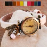 Watch girl leather bracelet charm dance shoes