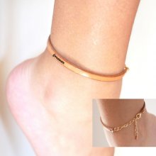 Fine leather anklet to be personalized by engraving