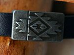 5-Antique silver ethnic engraved clasp